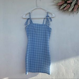 Blue Gingham MINI Dress size Small from SHEIN